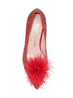 Marabou 75MM Glitter Pumps