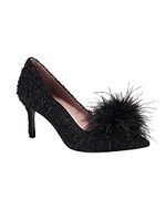 Marabou Tweed Feather Pumps