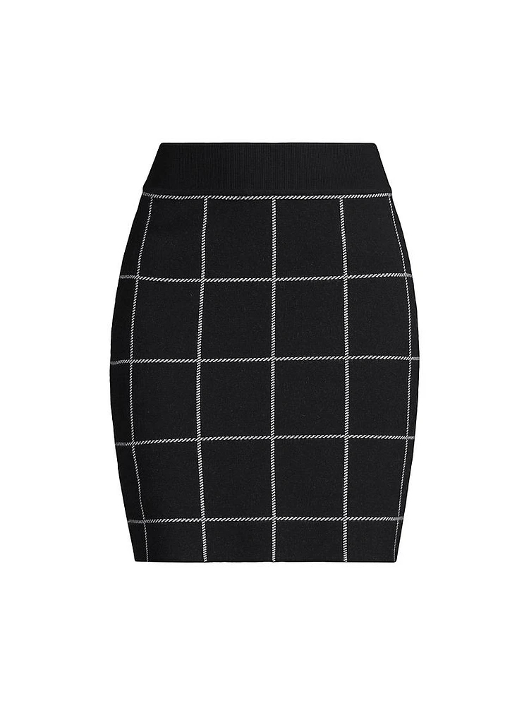 Sinclair Windowpane Miniskirt