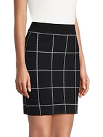 Sinclair Windowpane Miniskirt