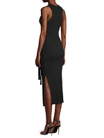 Rib-Knit Sleeveless Midi-Dress