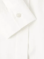 Cotton Poplin Tie-Front Shirtdress