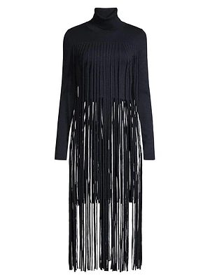 Gianna Fringe Turtleneck Sweater