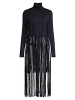 Gianna Fringe Turtleneck Sweater