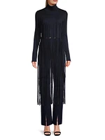 Gianna Fringe Turtleneck Sweater