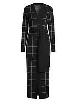 Jelena Windowpane Cardigan Dress