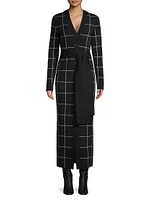 Jelena Windowpane Cardigan Dress