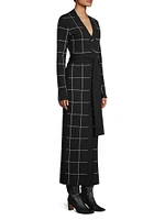 Jelena Windowpane Cardigan Dress