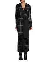 Jelena Windowpane Cardigan Dress