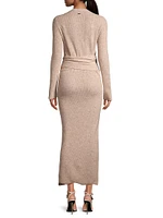 Stevie Scalloped Edge Tie-Waist Midi-Dress