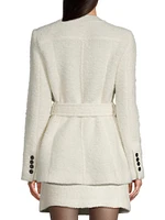 Elaine Collarless Belted Jacket