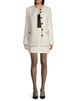 Elaine Collarless Belted Jacket