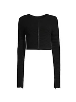 Mabel Cropped Zip-Front Jacket