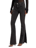 Le High Flare Side-Slit Jeans