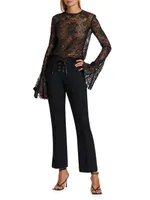 Lace Bell-Sleeve Top