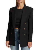 Double-Breasted Boxy Blazer