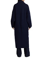 Double-Breasted Wool Cocoon Coat