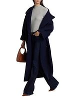 Double-Breasted Wool Cocoon Coat