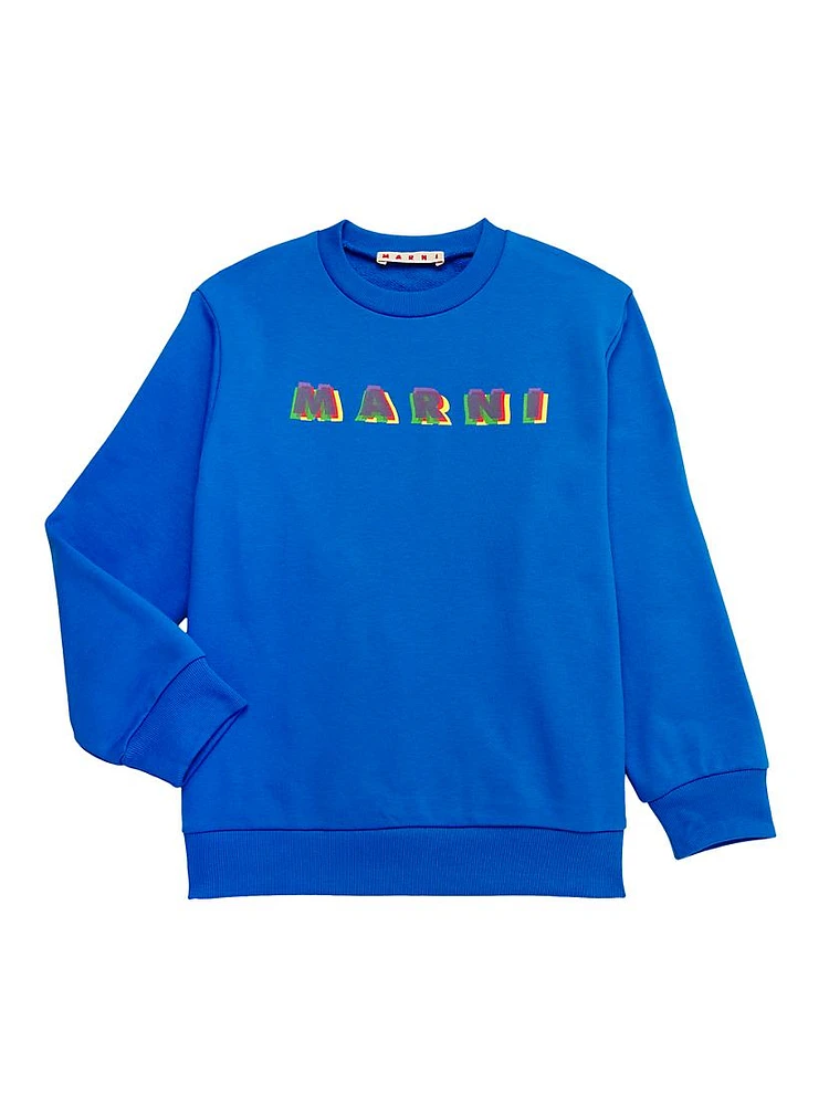 Little Kid's & 3D Logo Crewneck Sweatshirt