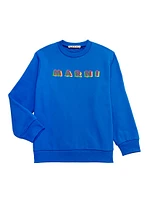 Little Kid's & 3D Logo Crewneck Sweatshirt