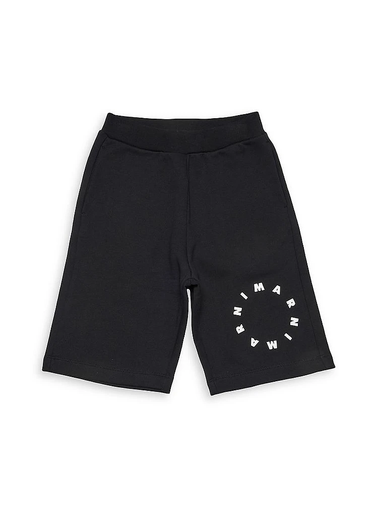 Little Kid's & Logo Cotton Shorts