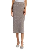 Carlson Sequined Knit Midi-Skirt