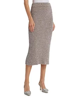 Carlson Sequined Knit Midi-Skirt