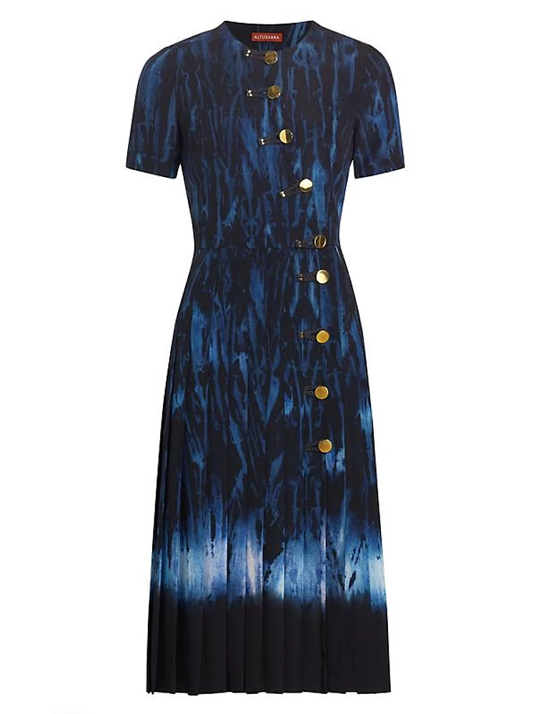 Myrtle Abstract Midi-Dress