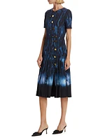 Myrtle Abstract Midi-Dress