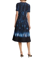 Myrtle Abstract Midi-Dress