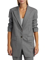 Cate Wool Ruched Blazer