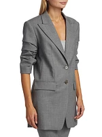 Cate Wool Ruched Blazer