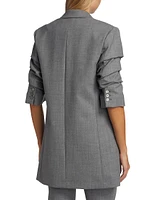 Cate Wool Ruched Blazer