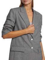 Cate Wool Ruched Blazer