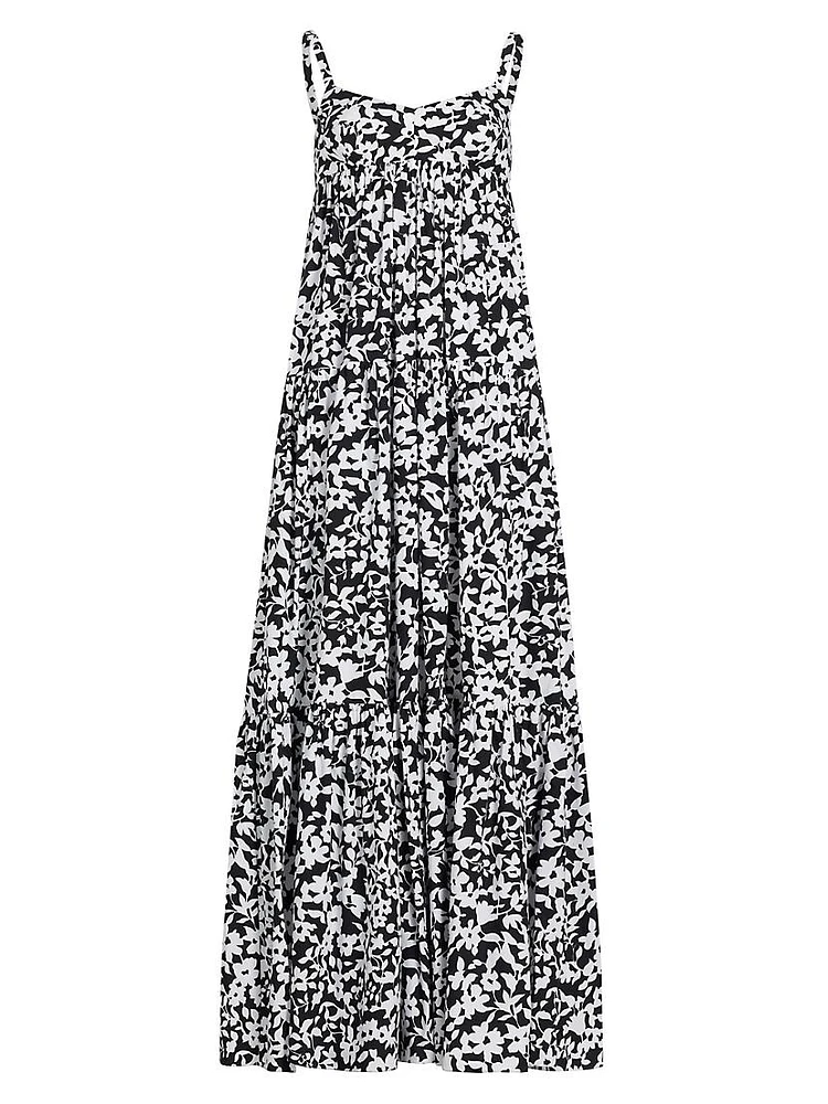 Floral Cotton Poplin Maxi Dress