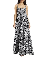 Floral Cotton Poplin Maxi Dress