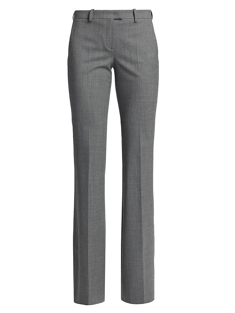 Haylee Flared Wool-Blend Trousers