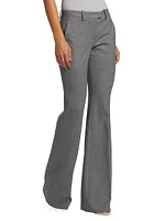 Haylee Flared Wool-Blend Trousers