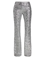 Flared Sequined Pants