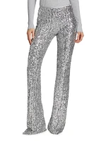 Flared Sequined Pants