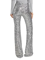 Flared Sequined Pants