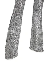 Flared Sequined Pants