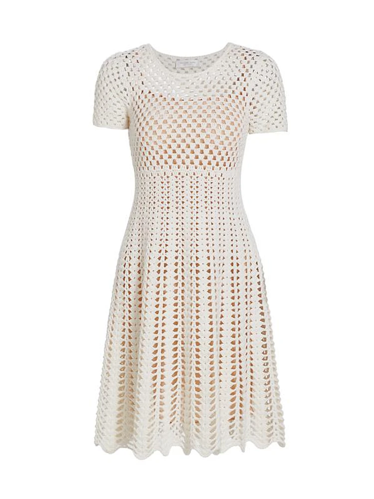 Crocheted Cotton & Cashmere Dress