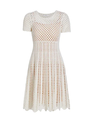 Crocheted Cotton & Cashmere Dress