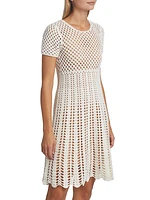 Crocheted Cotton & Cashmere Dress