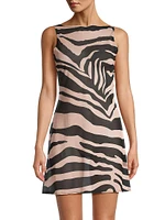 Zebra Mesh Minidress