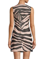 Zebra Mesh Minidress