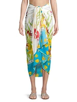 Aquatic Cotton-Silk Sarong