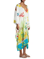 Aquatic Cotton-Silk Maxi Dress