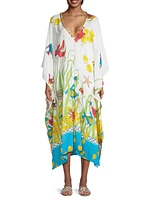 Aquatic Cotton-Silk Maxi Dress